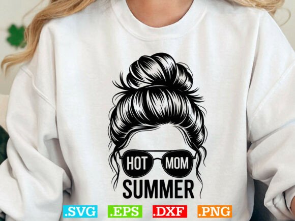 Hot Mom Summer SVG PNG: A Vibrant Embroidery Design