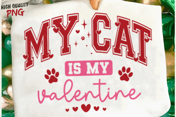 My Cat is My Valentine: A Charming SVG for Cat Lovers