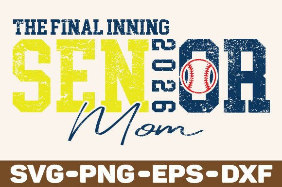 Senior Softball Mom, Baseball Svg for Custom Projects
