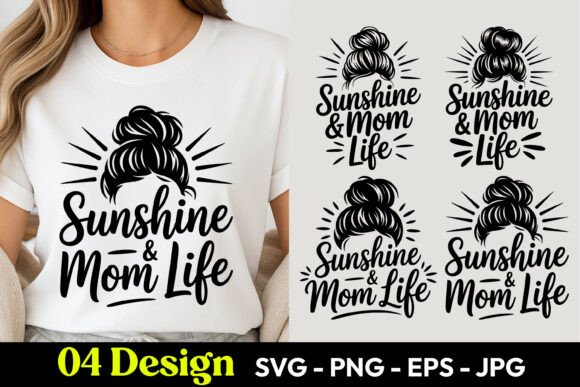 Sunshine Mom Life SVG PNG: A Vibrant Embroidery Design